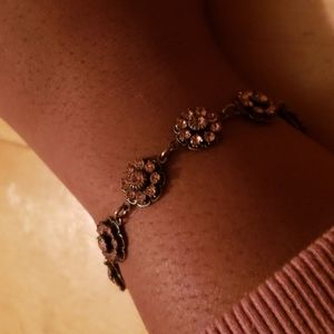 A beautiful and dainty floral bracelet.